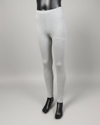 Jersey grey full length stretch leggings