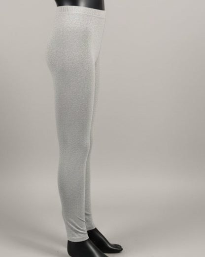 Jersey grey full length stretch leggings