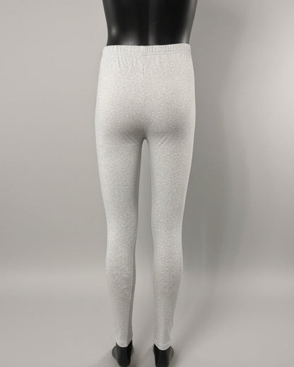 Jersey grey full length stretch leggings