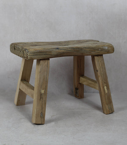 Vintage Rustic Stool Small - Elm wood - 38