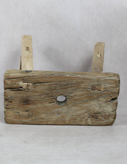 Vintage Rustic Stool Small - Elm wood - 38