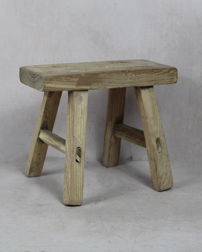 Vintage Rustic Stool Small - Elm wood - 39