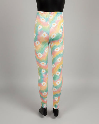 Rainbow Daisy full length stretch leggings