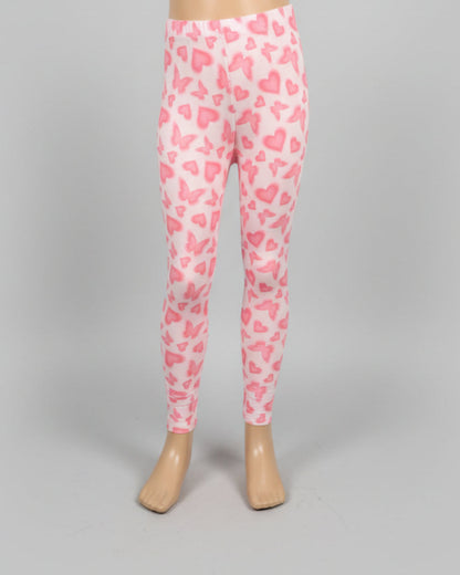 Pink butterfly leggings, full length