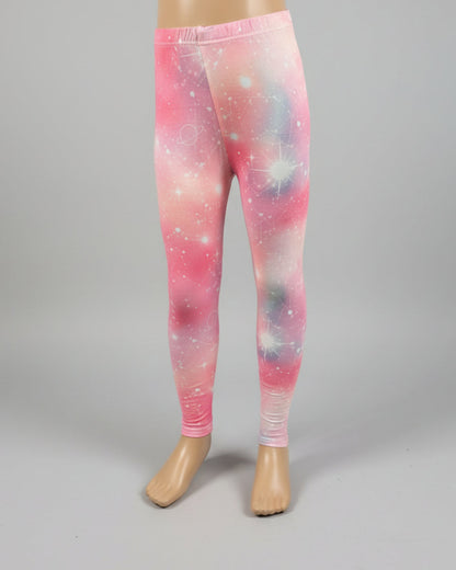 Pink constellation design full length leggings