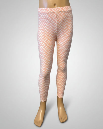 Pink and white design leggings