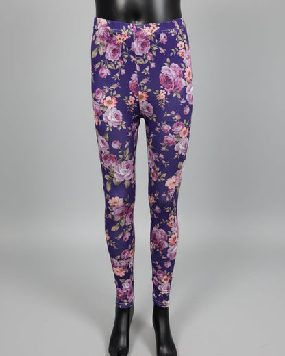 Purple flowers leggings