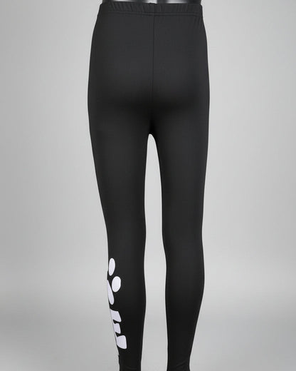 Black paw love design full length stretch leggings