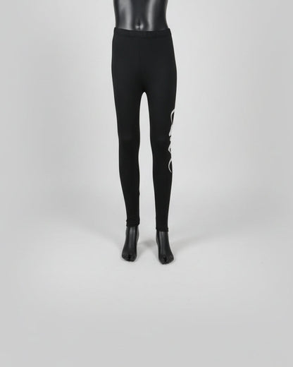 Black paw love design full length stretch leggings