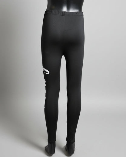 Black paw love design full length stretch leggings