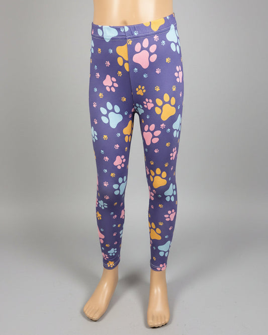 Purple paws full length leggings