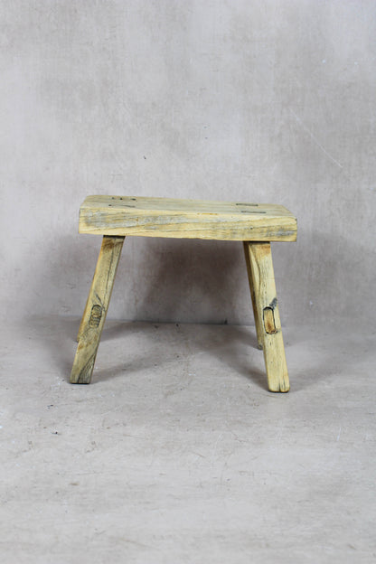 Vintage Rustic Stool Small - Elm wood - 45