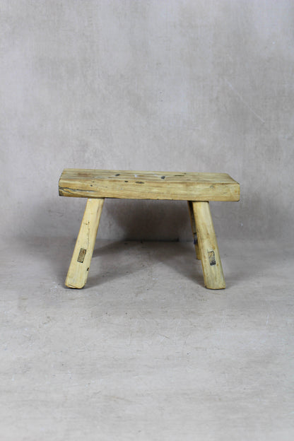 Vintage Rustic Stool Small - Elm wood - 47