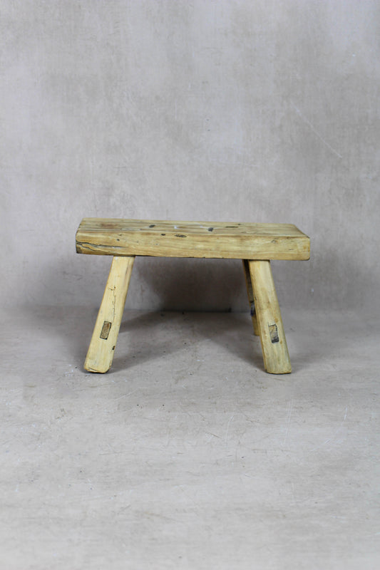 Vintage Rustic Stool Small - Elm wood - 47
