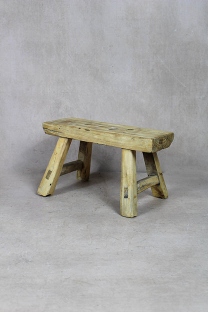 Vintage Rustic Stool Small - Elm wood - 47