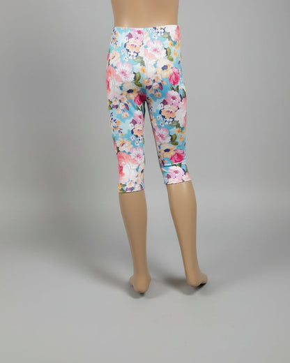 Flower patterned Capri leggings, choice of size & design!