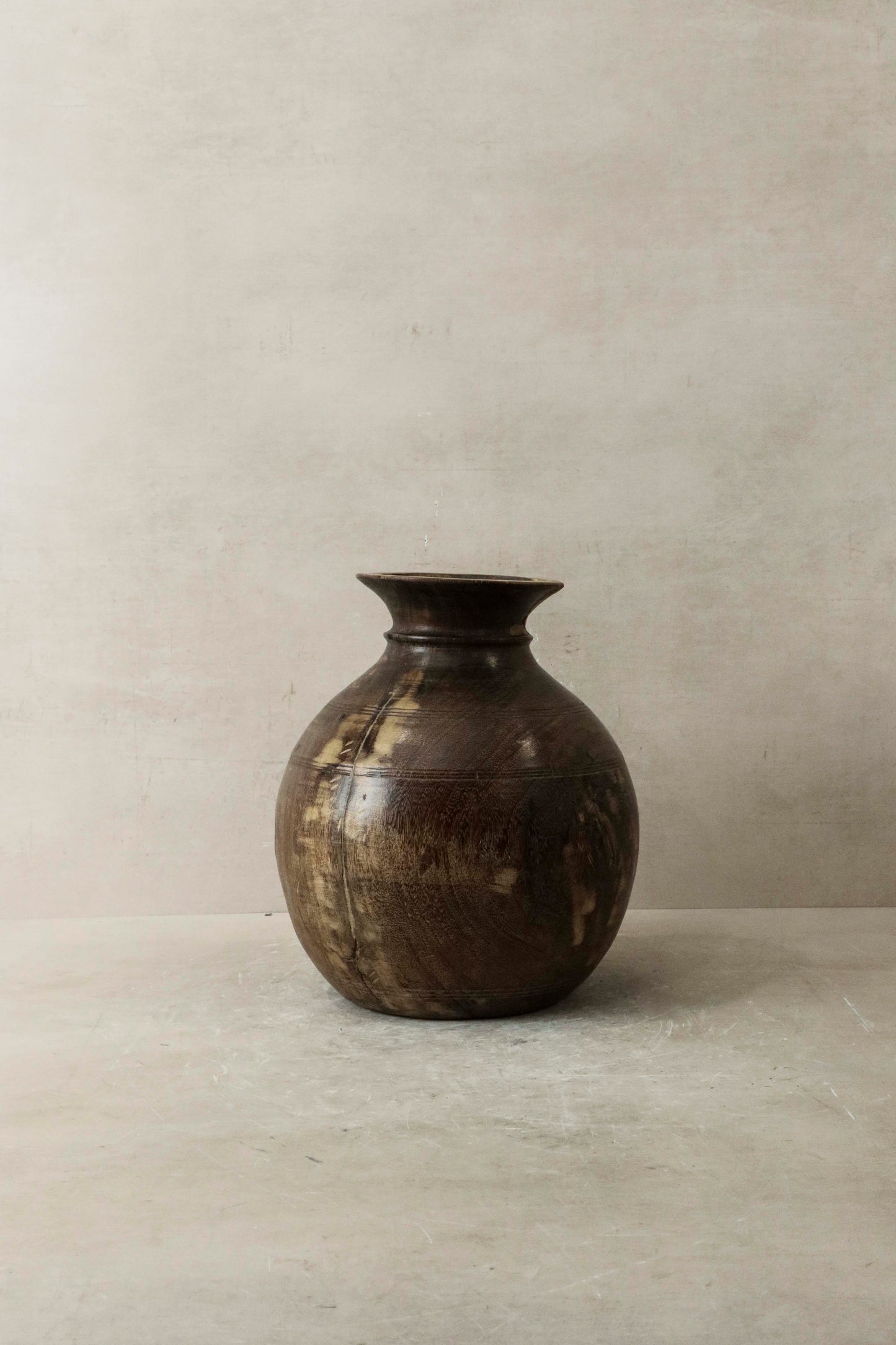 Vintage Teak Vase - 57.5