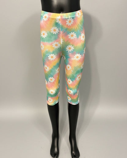 Flower patterned Capri leggings, choice of size & design!
