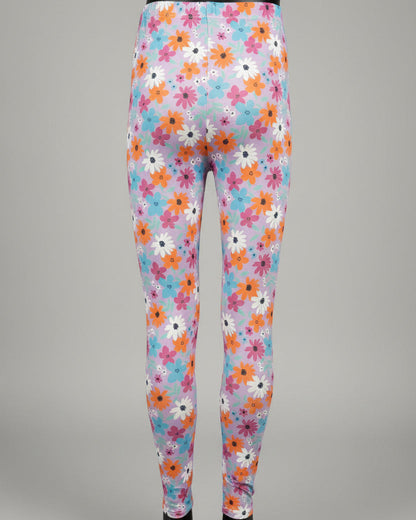 Lilac flower design leggings