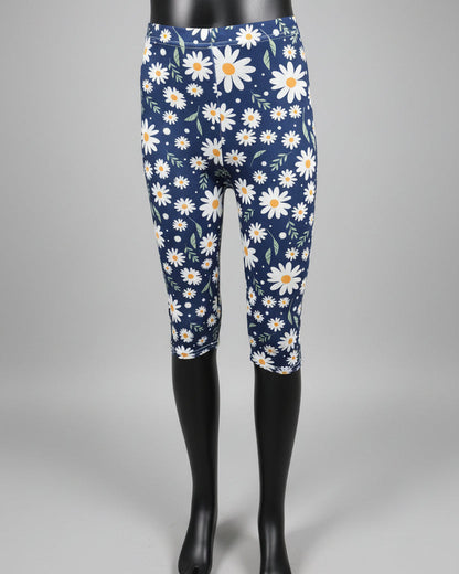 Flower patterned Capri leggings, choice of size & design!