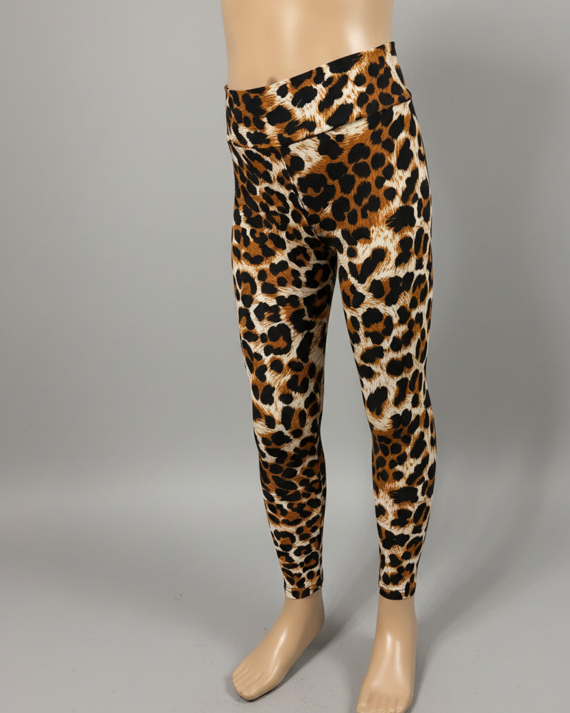 Wild leopard soft touch stretch leggings