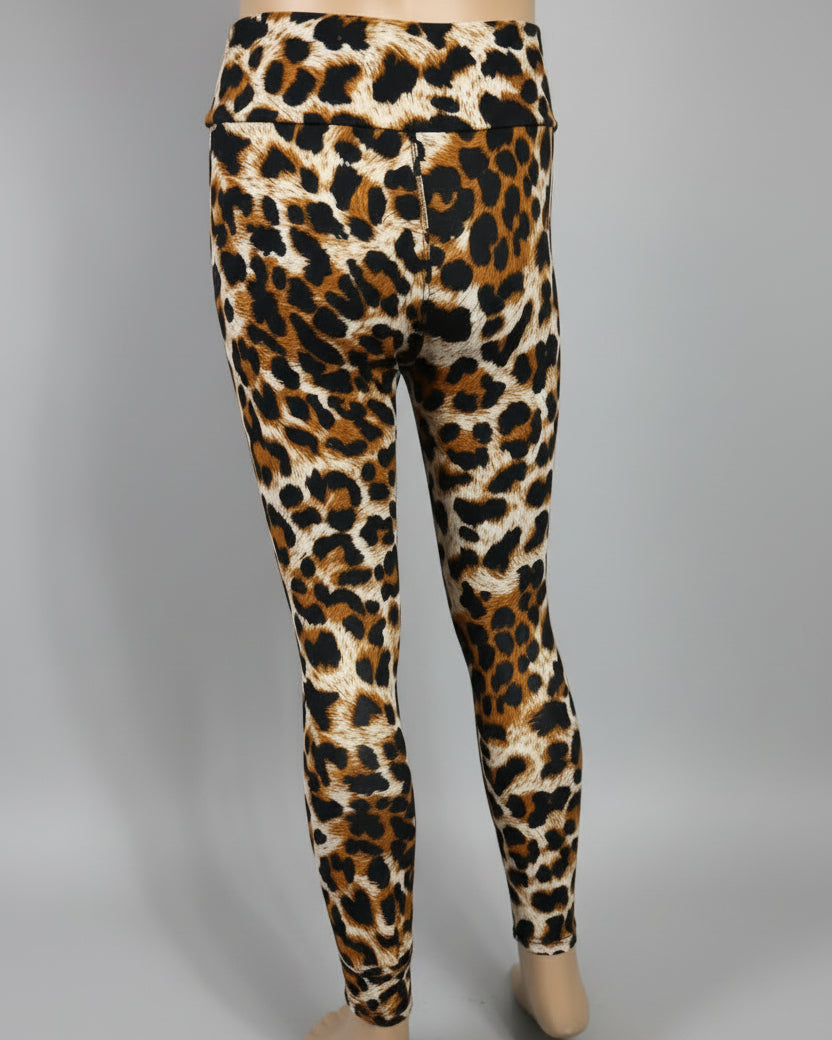 Wild leopard soft touch stretch leggings