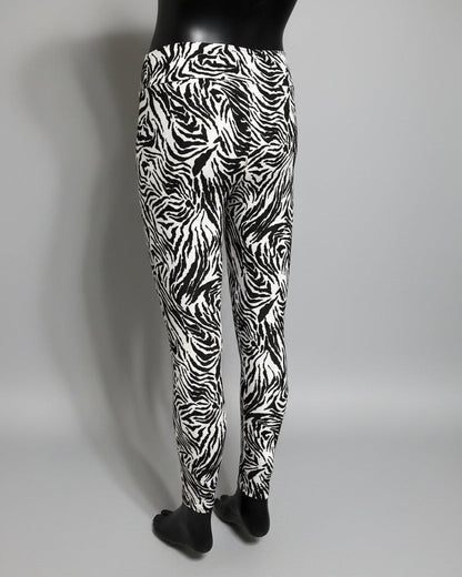 Zebra black & white full length leggings
