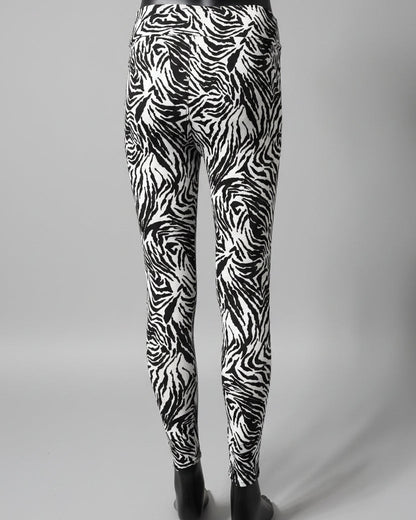 Zebra black & white full length leggings