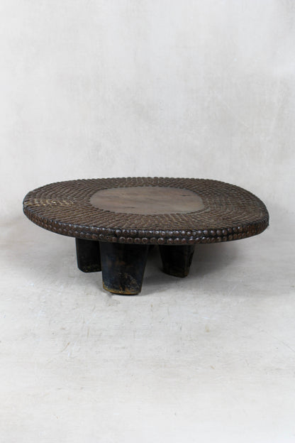 Vintage Ngombe Stud Wood Table DRC 2.6