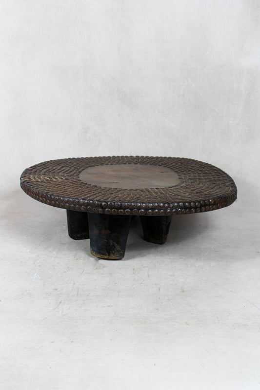 Vintage Ngombe Stud Wood Table DRC 2.6