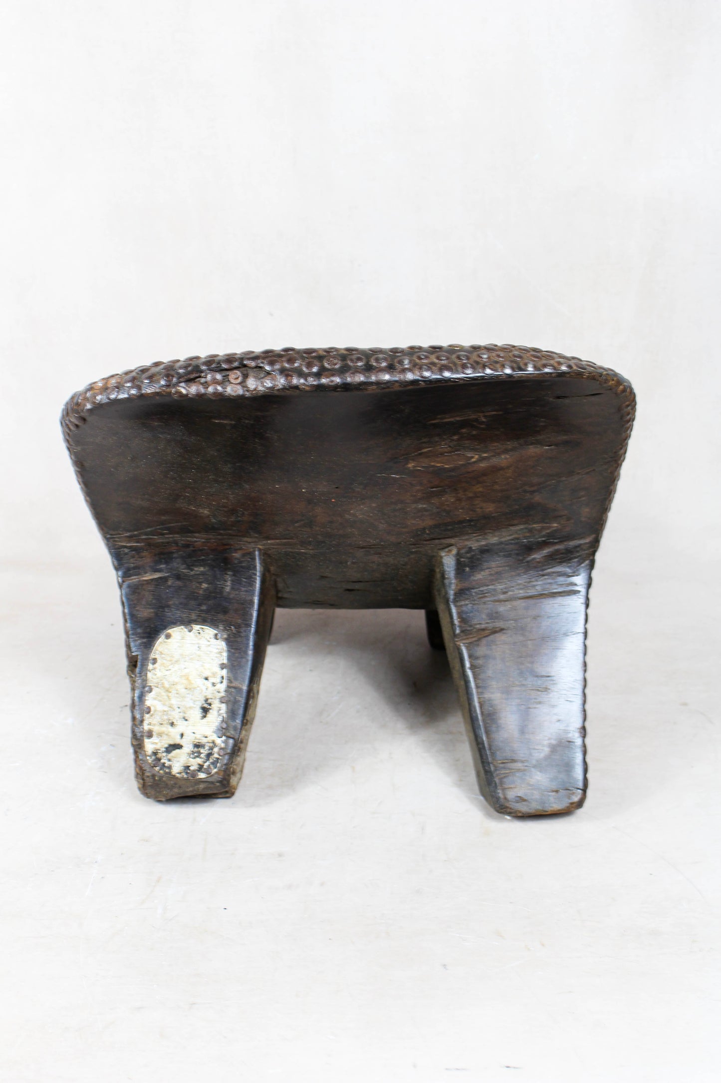 Vintage Ngombe Wood Stool DRC 221.1