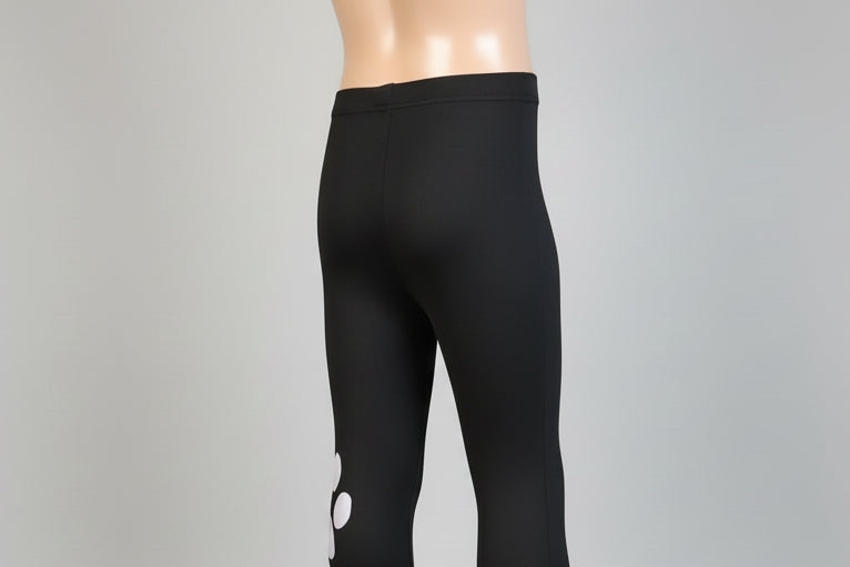 Black paw love design full length stretch leggings