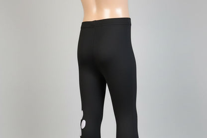 Black paw love design full length stretch leggings