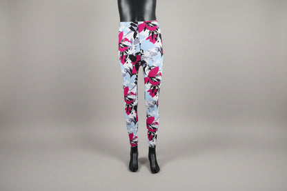Tropical design full length stretch leggings