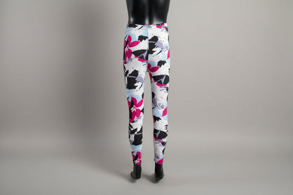 Tropical design full length stretch leggings