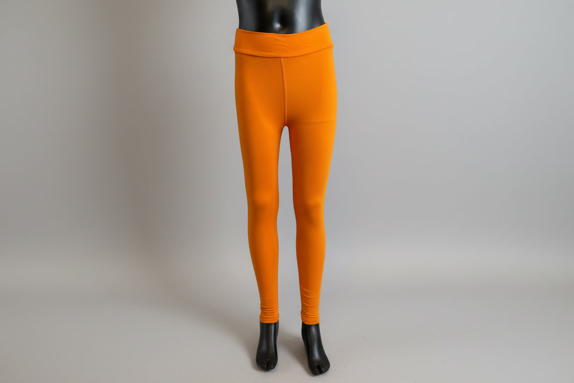 Solid colour, soft, stretch leggings in black, green, navy, grey, orange, pink, fuchsia, purple and more!