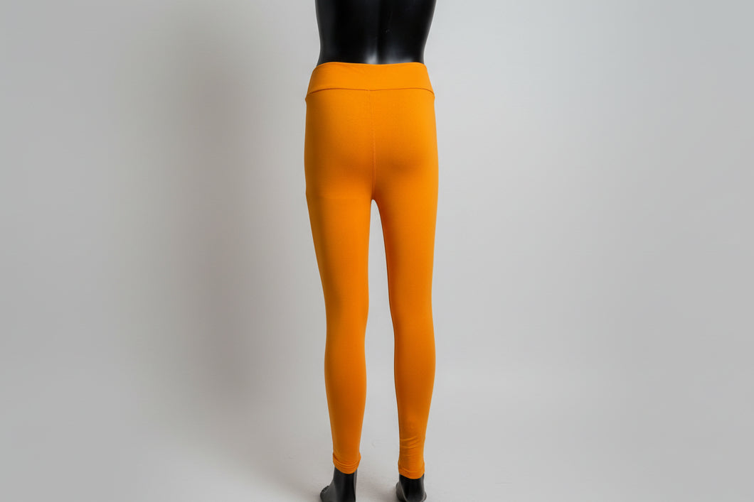 Solid colour, soft, stretch leggings in black, green, navy, grey, orange, pink, fuchsia, purple and more!