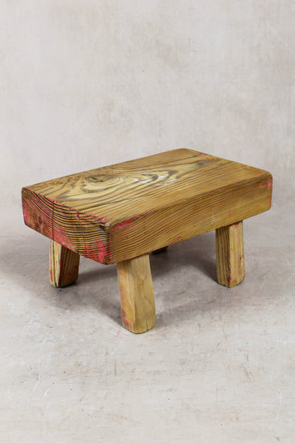 Vintage Rustic Stool Small - Elm wood - 55