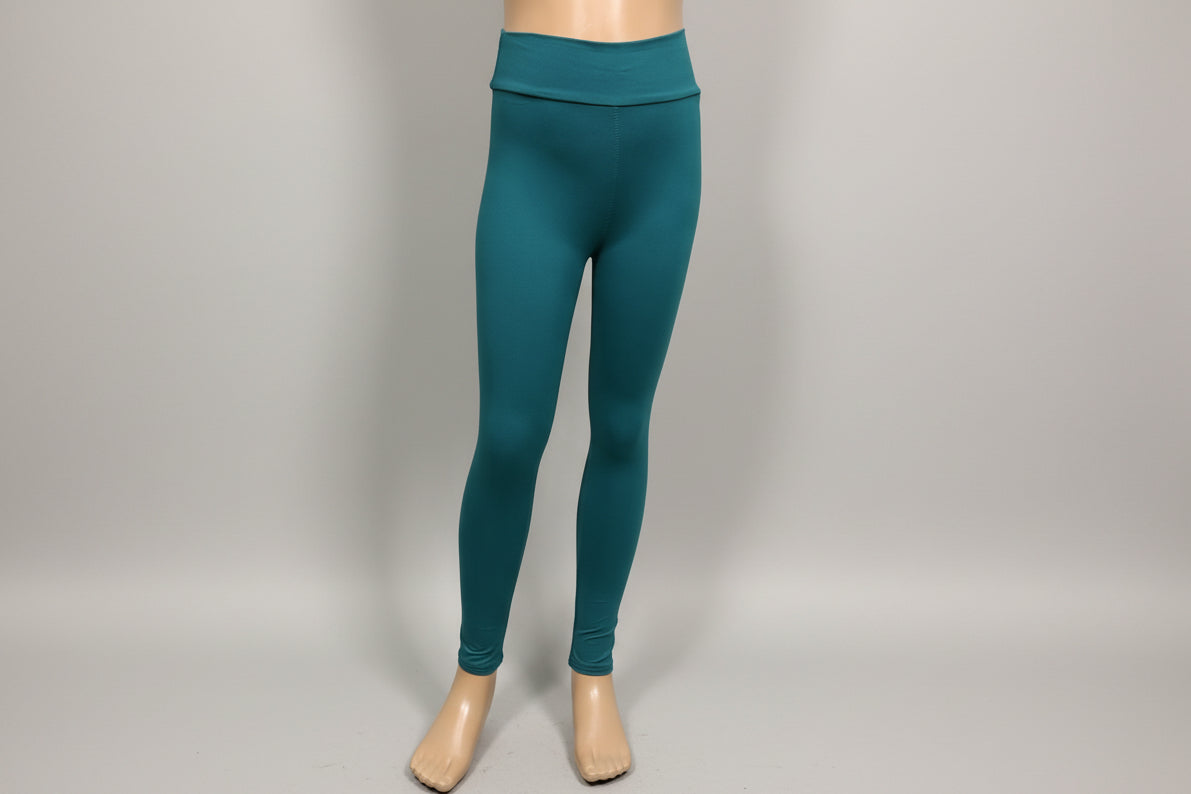 Solid colour, soft, stretch leggings in black, green, navy, grey, orange, pink, fuchsia, purple and more!