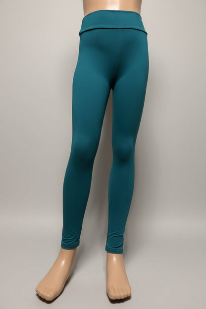 Solid colour, soft, stretch leggings in black, green, navy, grey, orange, pink, fuchsia, purple and more!