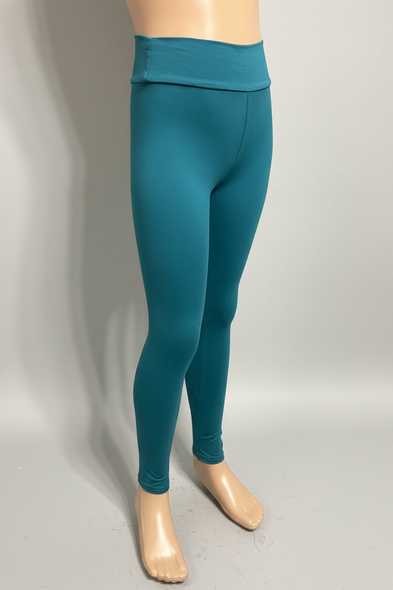 Solid colour, soft, stretch leggings in black, green, navy, grey, orange, pink, fuchsia, purple and more!