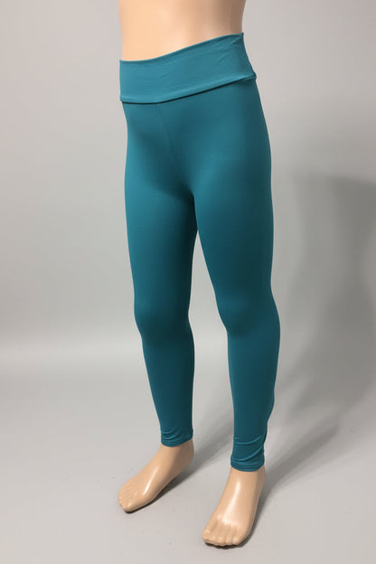 Solid colour, soft, stretch leggings in black, green, navy, grey, orange, pink, fuchsia, purple and more!