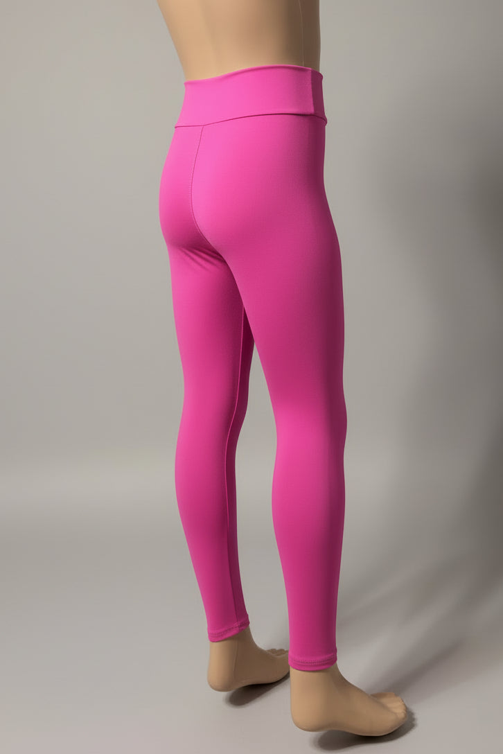 Solid colour, soft, stretch leggings in black, green, navy, grey, orange, pink, fuchsia, purple and more!