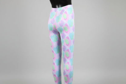 Pastel Patch design full length stretchy leggings