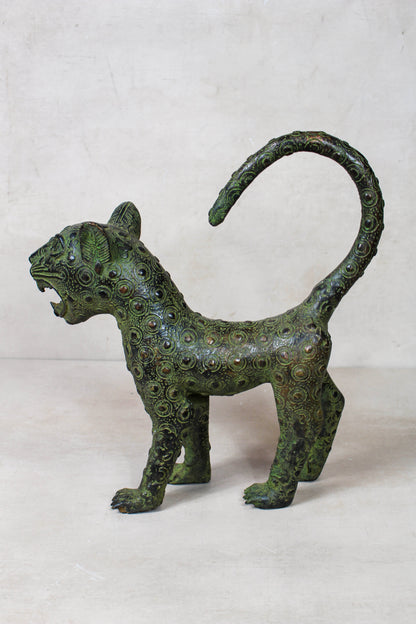 Benin Bronze Leopard sculpture - Large 107.2