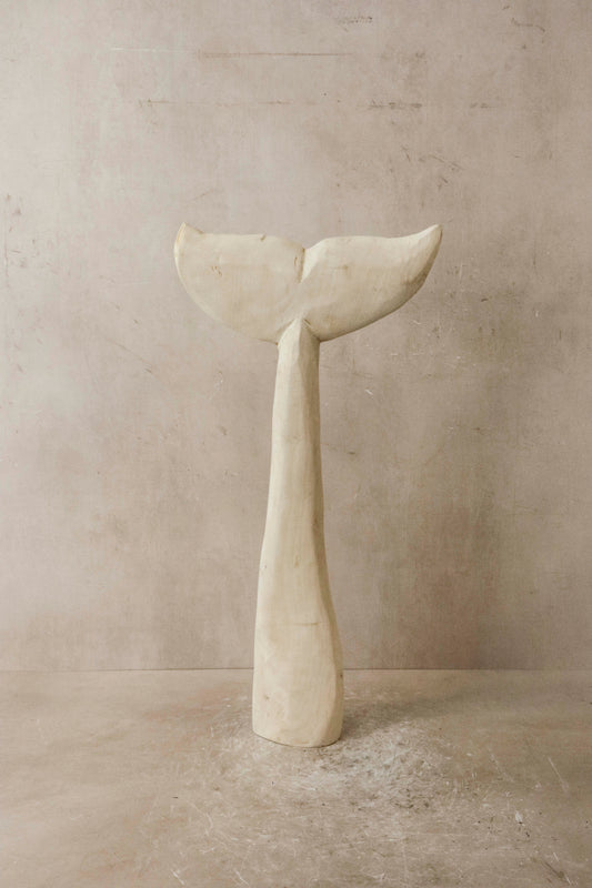 Wooden Hand carved Whale Fin - 39.3
