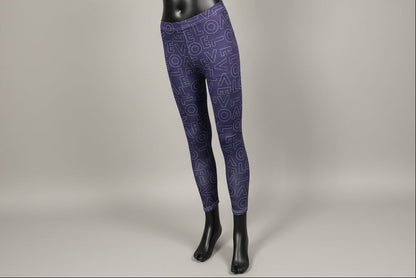 Purple love design full length leggings