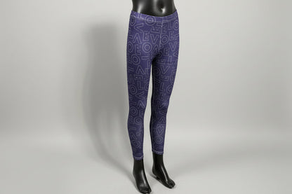 Purple love design full length leggings