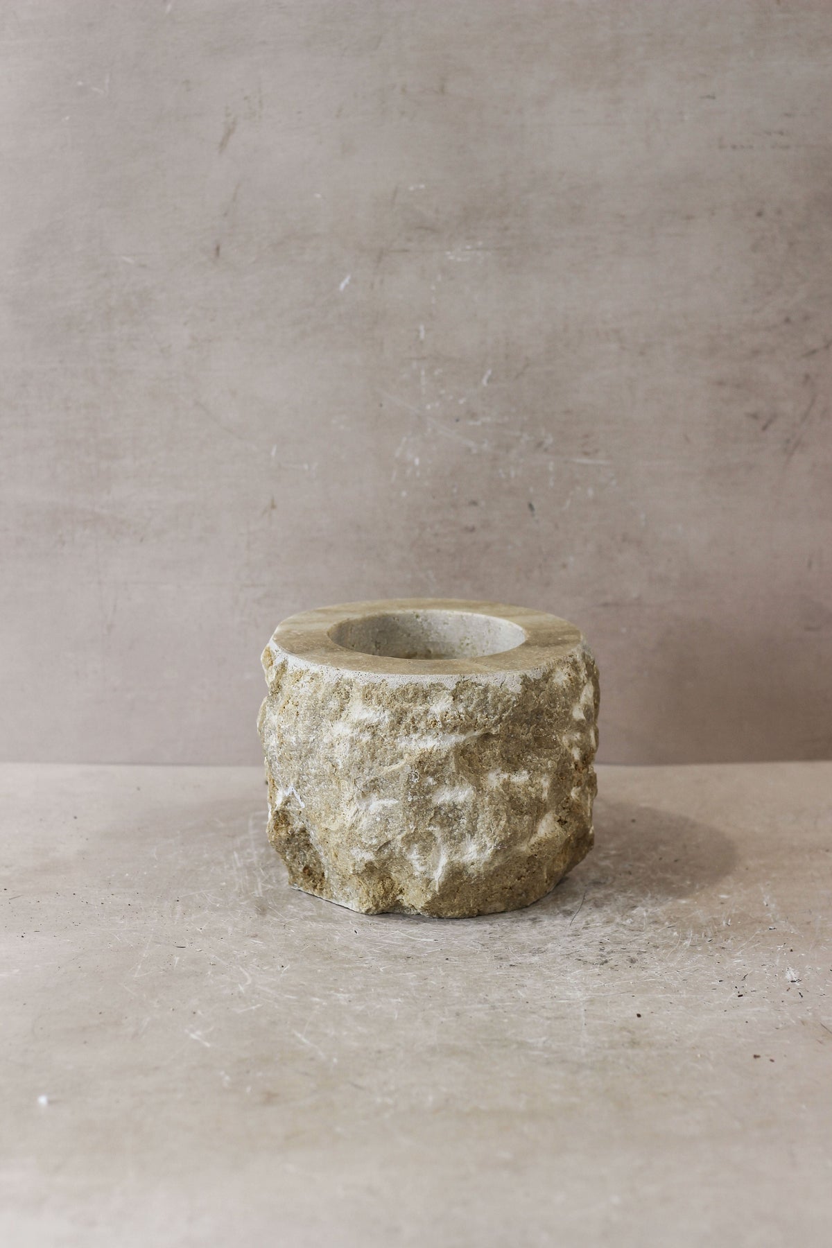 Rough Cut Onyx Candleholder XL 14.1