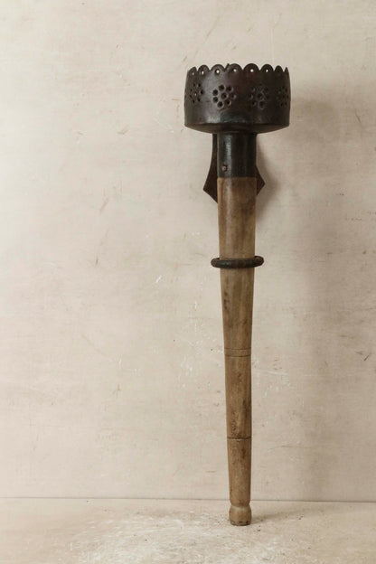 Vintage Teak Wall Sconce Torch - 151.2